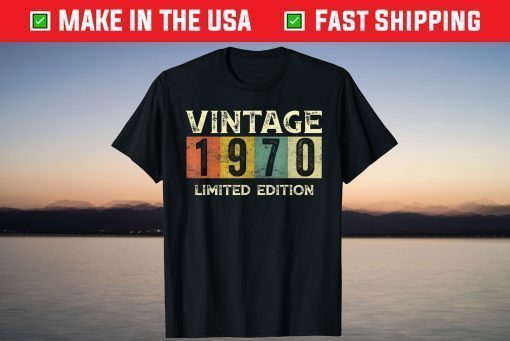 Vintage 1970 Limited Edition 51st Birthday Shirt