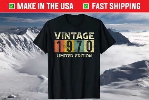 Vintage 1970 Limited Edition 51st Birthday Shirt