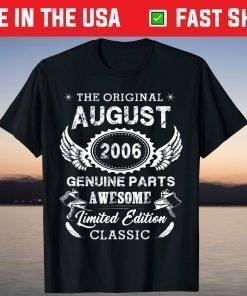 Vintage August 2006 Birthday 13 Years Old T-Shirt