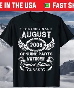 Vintage August 2006 Birthday 13 Years Old T-Shirt