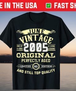 Vintage For June 2005 13th Years Old 13th Birthday Shirt