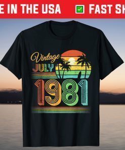 Vintage July 1981 40th Birthday T-Shirt