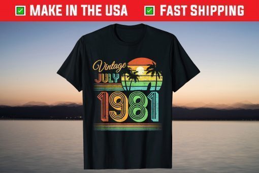 Vintage July 1981 40th Birthday T-Shirt