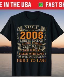 Vintage July 2006 14 Years Old 14th Birthday Classic T-Shirt