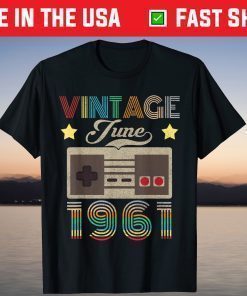 Vintage June 1961 60th Birthday 60 Year Old T-Shirt