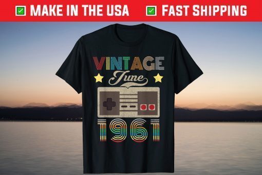 Vintage June 1961 60th Birthday 60 Year Old T-Shirt