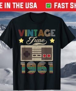 Vintage June 1961 60th Birthday 60 Year Old T-Shirt