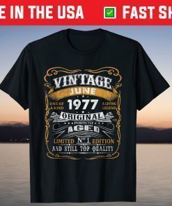 Vintage June 1977 44 Years 44th Birthday Classic T-Shirt