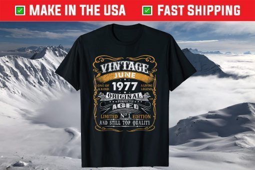 Vintage June 1977 44 Years 44th Birthday Classic T-Shirt