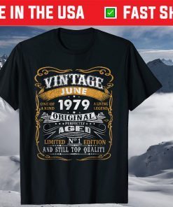 Vintage June 1979 42 Years 42nd Birthday T-Shirt