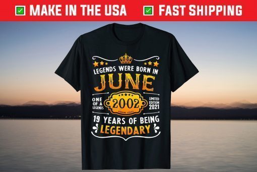 Vintage June 19th Birthday 2002 19 Years Old Unisex T-Shirt