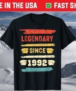 Vintage Legendary Since 1992 Birthday 1992 T-Shirt