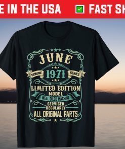 Vintage Made in JUNIO 1971 48th Years Old Birthday Classic T-Shirt