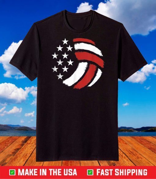 Volleyball ball USA T-shirt