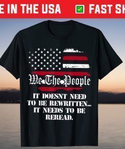 We The People 1776 Vintage USA Flag 4th of July T-Shirt