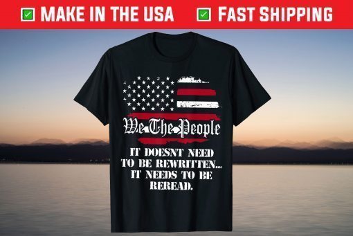 We The People 1776 Vintage USA Flag 4th of July T-Shirt