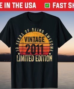 10 Year Old Vintage 2011 Limited Edition 10th Birthday T-Shirt