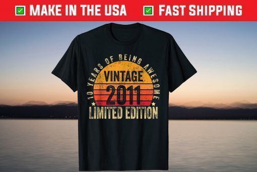 10 Year Old Vintage 2011 Limited Edition 10th Birthday T-Shirt