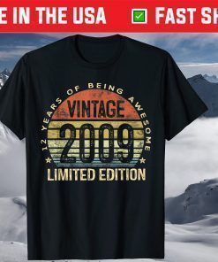 12 Year Old Vintage 2009 Limited Edition 12th Birthday T-Shirt