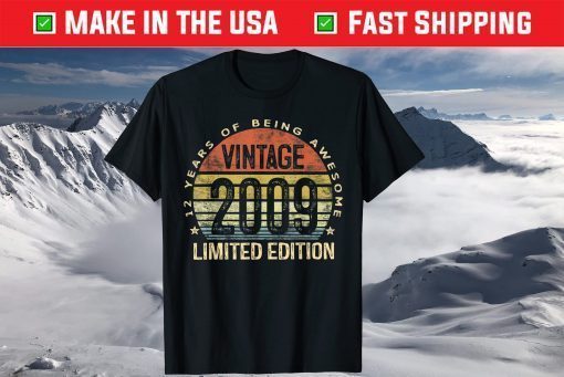 12 Year Old Vintage 2009 Limited Edition 12th Birthday T-Shirt