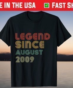 12th Birthday Vintage Legend Since August 2009 Classic T-Shirt