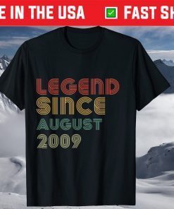 12th Birthday Vintage Legend Since August 2009 Classic T-Shirt