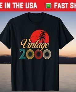 21 Year Old Vintage 2000 Limited Edition 21st Birthday Us 2021 T-Shirt