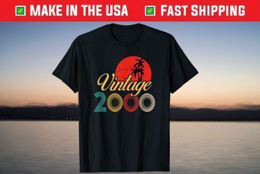 21 Year Old Vintage 2000 Limited Edition 21st Birthday Us 2021 T-Shirt