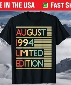 25th Birthday August 1994 25 Years Old Classic T-Shirt