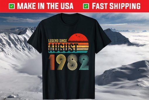 39 Years Old Retro Birthday Legend Since August 1982 T-Shirt