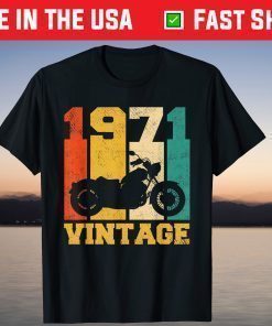 50 Years Old Vintage 1971 Motorcycle 50th Birthday Classic T-Shirt