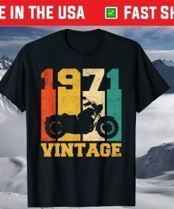 50 Years Old Vintage 1971 Motorcycle 50th Birthday Classic T-Shirt