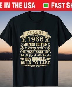 50th Birthday Vintage Born in August 1971 50 Years Old Retro Unisex T-Shirt