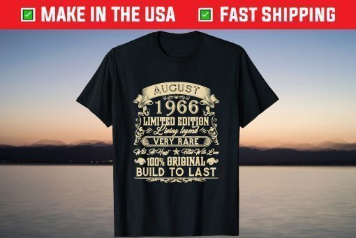 50th Birthday Vintage Born in August 1971 50 Years Old Retro Unisex T-Shirt