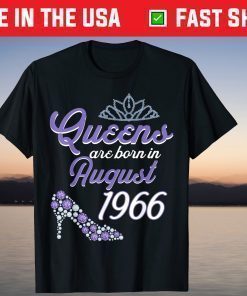 55 Years Old Birthday August 1966 55Th Birthday US 2021 T-Shirt