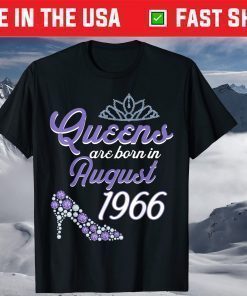 55 Years Old Birthday August 1966 55Th Birthday US 2021 T-Shirt