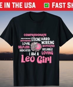 As A Leo Girl Birthday Astrology Zodiac Leo T-Shirt