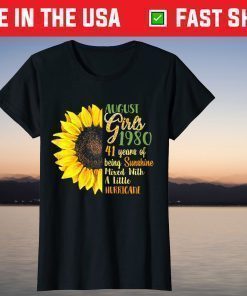 August Girls 1980 41st Birthday 41 Years Old Sunshine Classic T-Shirt