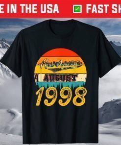 Awesome Since August 1998 23 Years Old Birthday Awesome T-Shirt