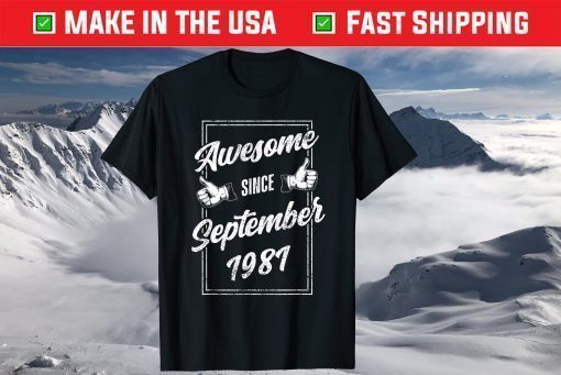 Awesome Since September 1981 40th Birthday 40 Years Old T-Shirt