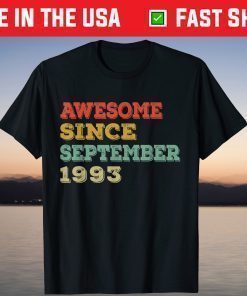 Awesome Since September 1993 28th Birthday 28 Years Old T-Shirt