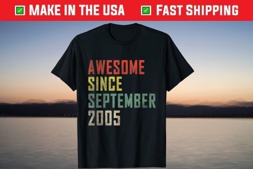 Awesome Since September 2005 16th Birthday T-Shirt