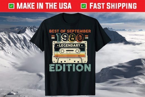 Best of September 1980 Mixtape 41st Birthday T-Shirt