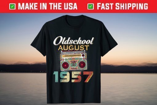 Born In AUGUST 1957 630th Years Old Retro Vintage Birthday T-Shirt