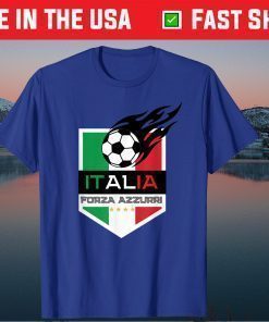 Italia Forza Azzurri Football Soccer Jersey Italy Calcio Fan Classic T-Shirt