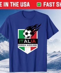 Italia Forza Azzurri Football Soccer Jersey Italy Calcio Fan Classic T-Shirt