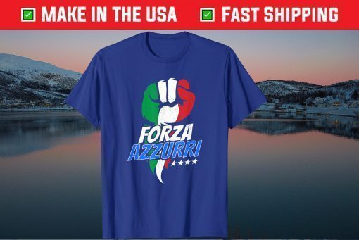 Italy Forza Azzurri Italian National Flag Football Soccer Gift T-Shirt