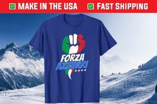 Italy Forza Azzurri Italian National Flag Football Soccer Gift T-Shirt