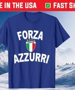 Italy Forza Azzurri Soccer Jersey Italia Flag Football Classic T-Shirt