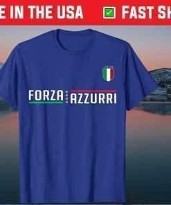 Italy Jersey Soccer National Football Forza Azzurri 2021 T-Shirt